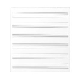 Bloc De Notas Papel de manuscrito de música con 6 cuestas en bla