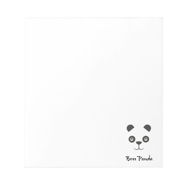 Bloc De Notas Papel de notas de Panda Jefe (Frente)