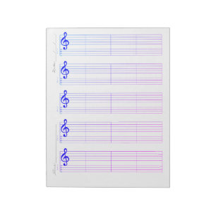 Bloc De Notas Papel de Pauta y Tablatura para Ukulele – Plantill