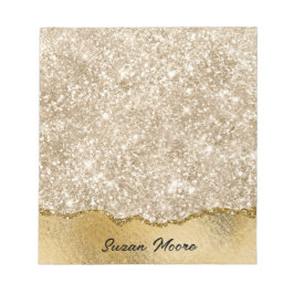 Bloc De Notas Papel de Relieve metalizado despojado de Purpurina