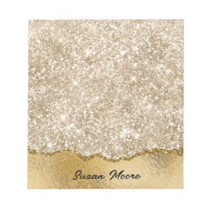 Bloc De Notas Papel de Relieve metalizado despojado de Purpurina