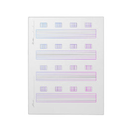 Bloc De Notas Papel de Tablatura de Guitarra – Plantilla de Tabl