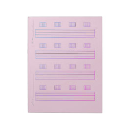 Bloc De Notas Papel de Tablatura para Guitarra – Plantilla de Ta