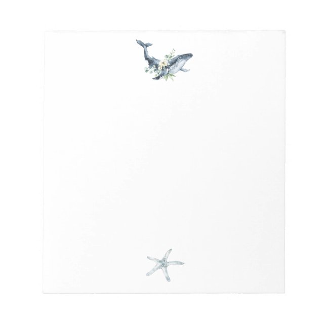 Bloc De Notas Papel estacional de la estrella de la ballena de m (Frente)