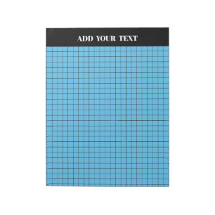 Bloc De Notas Papel gráfico grande azul personalizado