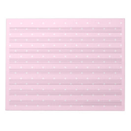 Bloc De Notas Papel manuscrito color polka rosado 8 pilas