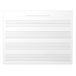 Bloc De Notas Papel manuscrito de música extra-amplia para niños