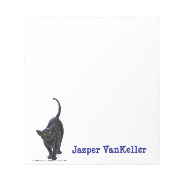 Bloc De Notas Papel negro para gatos (Frente)