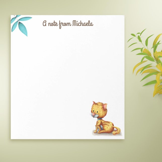 Bloc De Notas Papel personalizado de amor de gato (Cute simple cat lover notepad)