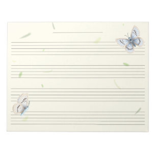 Bloc De Notas Papel Rayado Extra Ancho para Música Infantil Mari