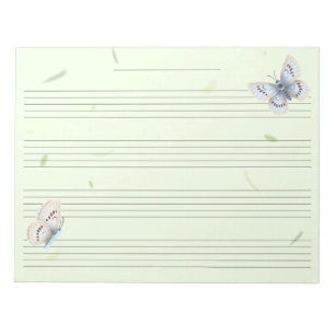 Bloc De Notas Papel Rayado Extra Ancho para Música Infantil Mari