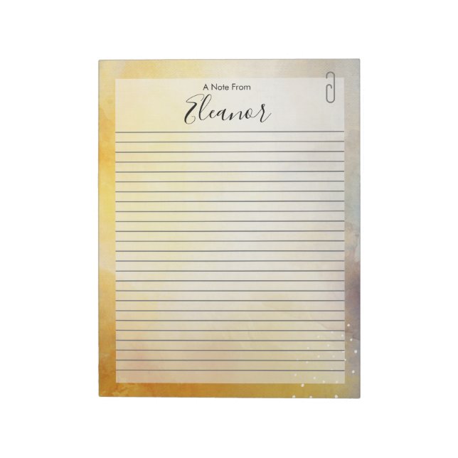 Bloc De Notas Papel rayado personalizado   (Lado Izquierdo)