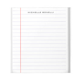 Bloc De Notas Papel Rayado Profesional Liso Sencillo Minimalista