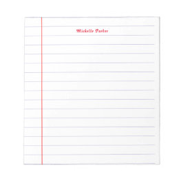 Bloc De Notas Papel Rayado Profesional Plano Minimalista Moderno