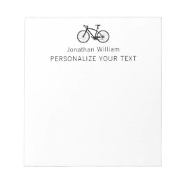 Bloc De Notas Papelería personal elegante simple bicicleta retro