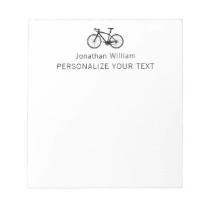 Bloc De Notas Papelería personal elegante simple bicicleta retro