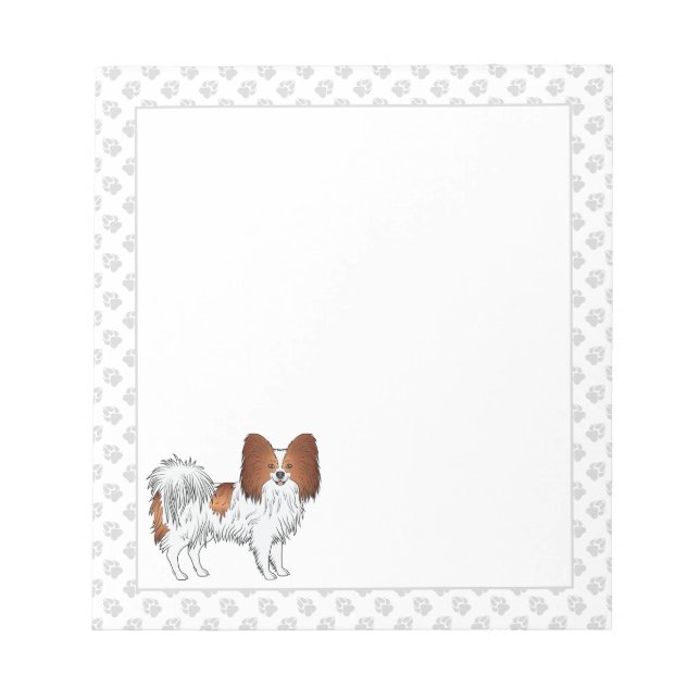 Bloc De Notas Papillon de dibujos animados rojo y blanco con pat (Frente)