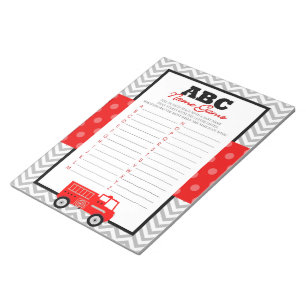 Bloc De Notas Paquete Baby Shower de Nombra para Bebé ABC