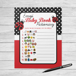 Bloc De Notas Paquete de juego de Baby Shower Ladybug Baby Book 