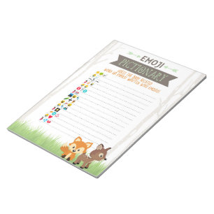 Bloc De Notas Paquete de juego de Baby Shower para la Emoji de W