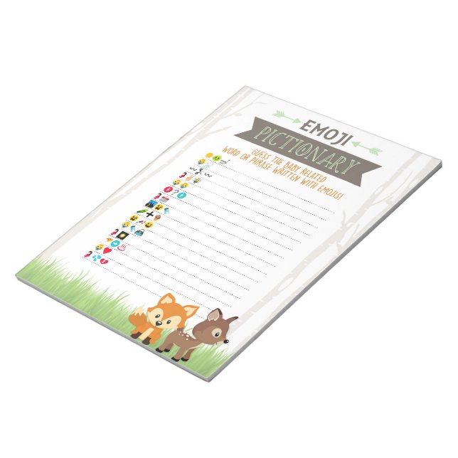 Bloc De Notas Paquete de juego de Baby Shower para la Emoji de W (Lado Derecho)