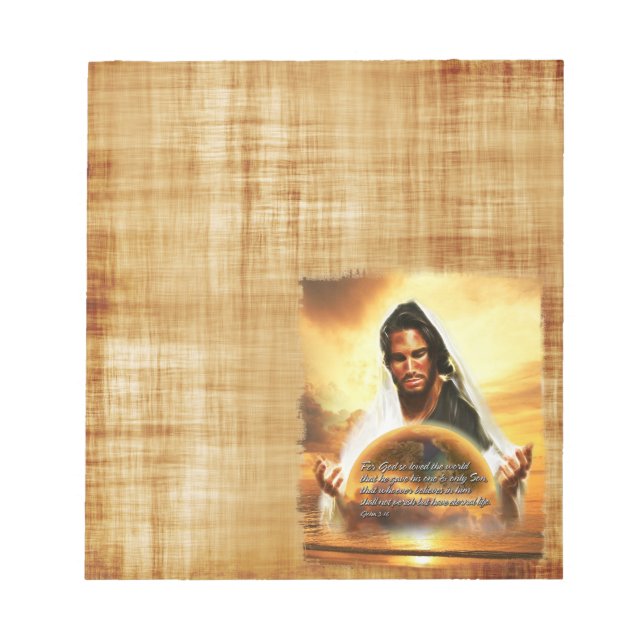 Bloc De Notas Para dios tan amado el mundo. Opciones (Frente)