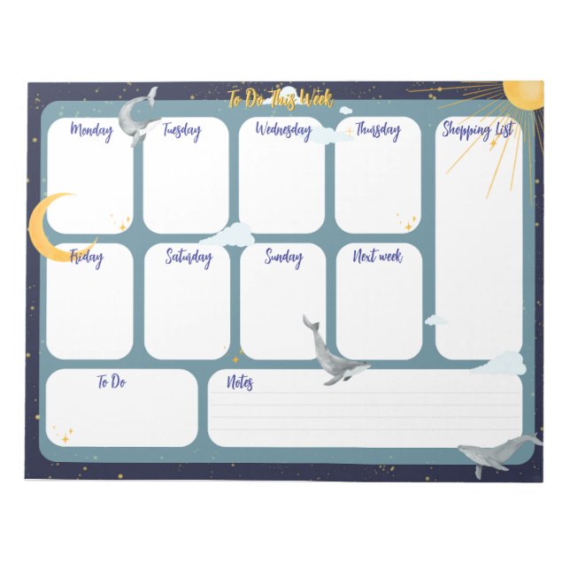 Bloc De Notas Para hacer esta semana (Frente)