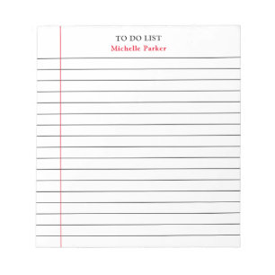 Bloc De Notas PARA HACER LISTA Minimalista papel plano moderno
