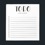 Bloc De Notas Para hacer una lista de guiones negrita<br><div class="desc">Lista de tareas sencillas con su nombre y guión en negrita.</div>
