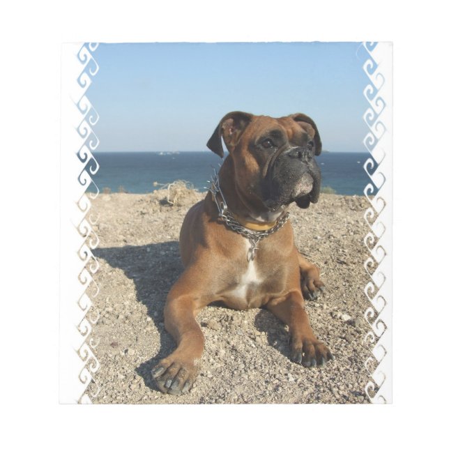 Bloc de notas para perros Cute Boxer (Frente)
