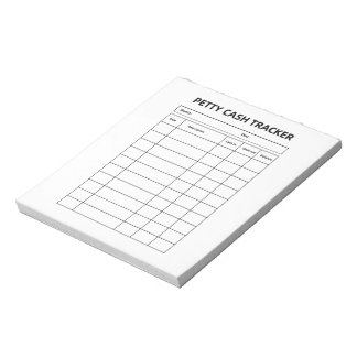 Bloc de notas para seguimiento de caja chica