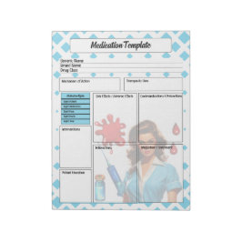 Bloc De Notas Para una plantilla de medicina viva