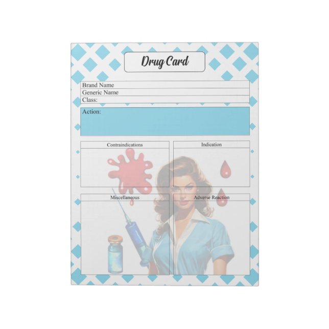 Bloc De Notas Para una _tarjeta de medicamentos viva (Lado Izquierdo)