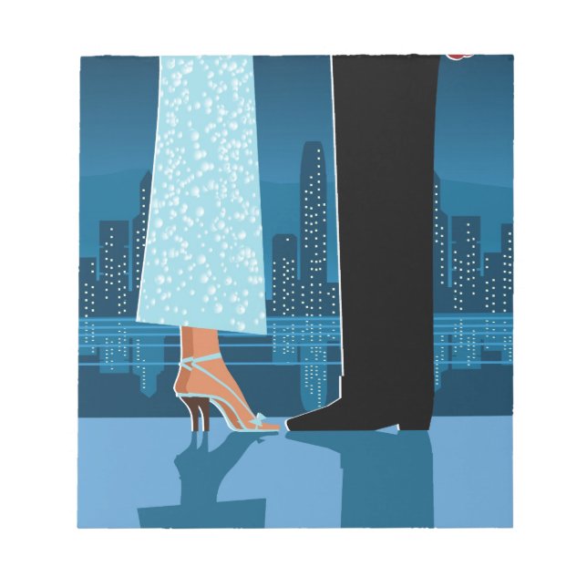 Bloc De Notas Pareja romántica en la ciudad (Frente)