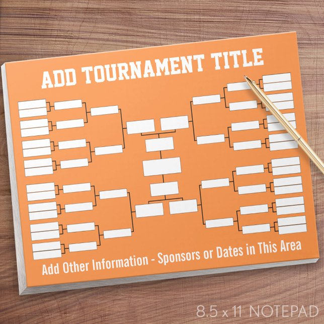 Bloc De Notas Paréntesis de torneo deportivo (Sports Bracket Notepad)