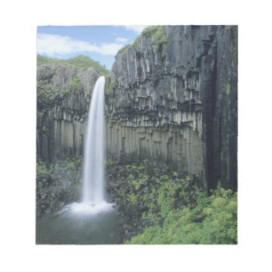 Bloc De Notas Parque Nacional Skaftafell, cascada Svartifoss,