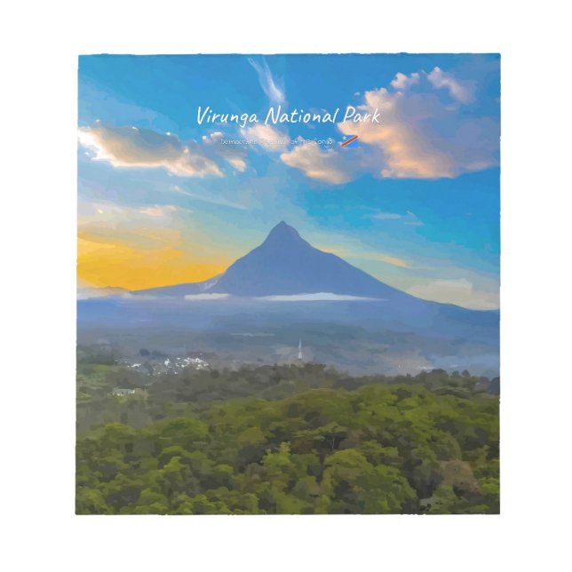 Bloc De Notas Parque Nacional Virunga, RD Congo - Volcán (Frente)