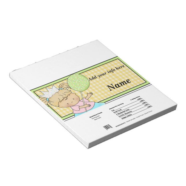 Bloc De Notas Partidos de envolvimiento de la princesa de cumple (Lado Derecho)