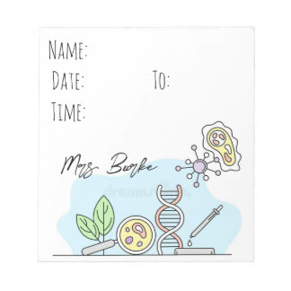 Bloc De Notas pasadizo del profesor de biología Notepad