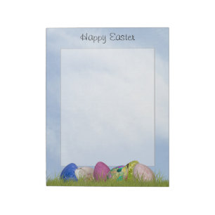 Bloc De Notas Pascua feliz - huevos de Pascua florales de la