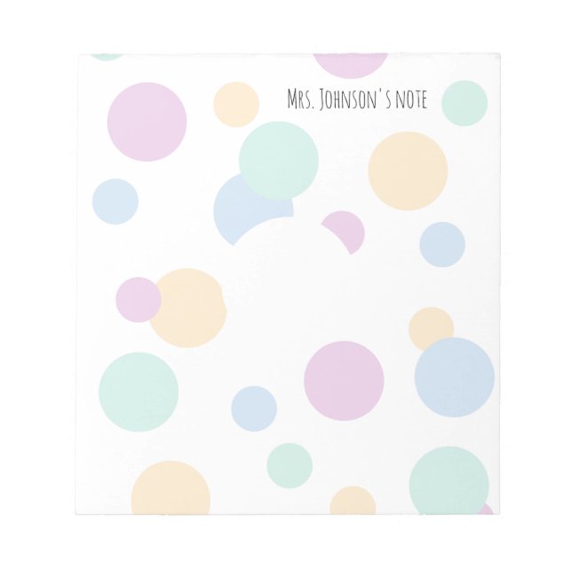 Bloc De Notas Pastel Bubbles Teacher Notepad (Frente)