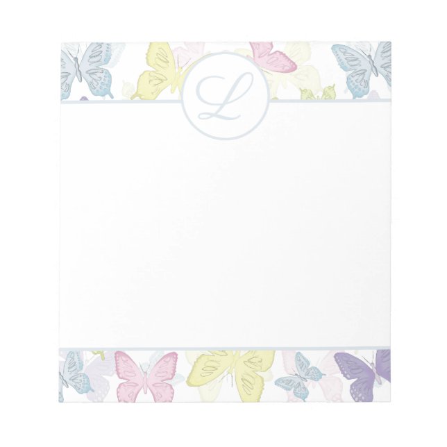 Bloc de notas Pastel Butterflies de 5,5" x 6" - 40 (Frente)