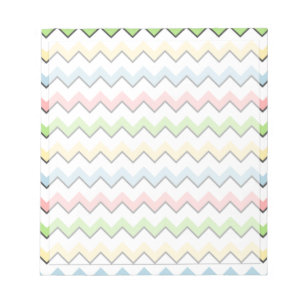 Bloc De Notas Pastel Chevron-Drop Shadow por Shirley Taylor