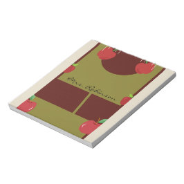 Bloc De Notas Pastel Colors Red Apples Notepad