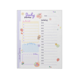 Bloc De Notas Pastel Daily Planner para estudiantes