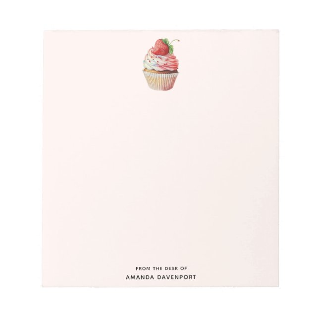 Bloc De Notas Pastel de fresa postre dulce (Frente)