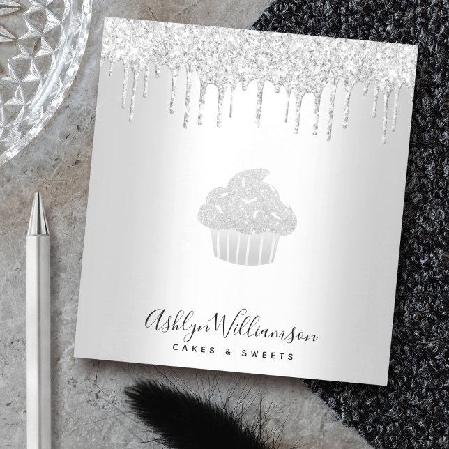 Bloc De Notas Pastel de pastelería Purpurina de Plata Chef (Subido por el creador)