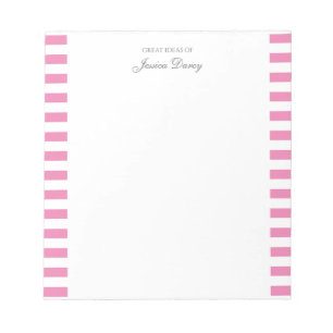 Bloc De Notas Pastel Elegante Guión Clásico Grandes Ideas Femini
