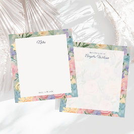 Bloc De Notas Pastel Floral Garden Personalizado Notepad