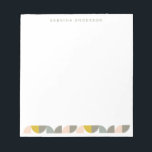 Bloc De Notas Pastel geométrico Minimalista personalizado<br><div class="desc">Bloc de notas personalizado Minimalista de papel geométrico personalizado</div>